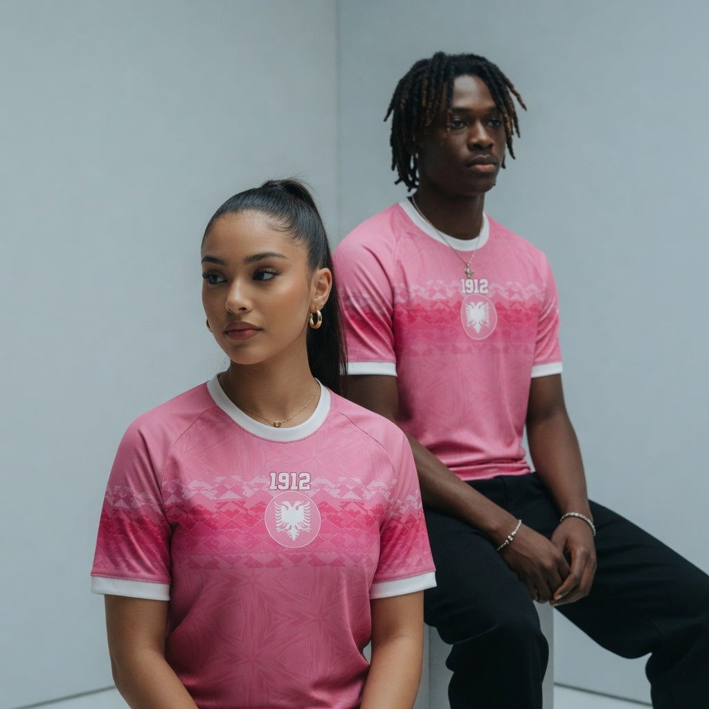 Pink Albania Jersey - Ninety+