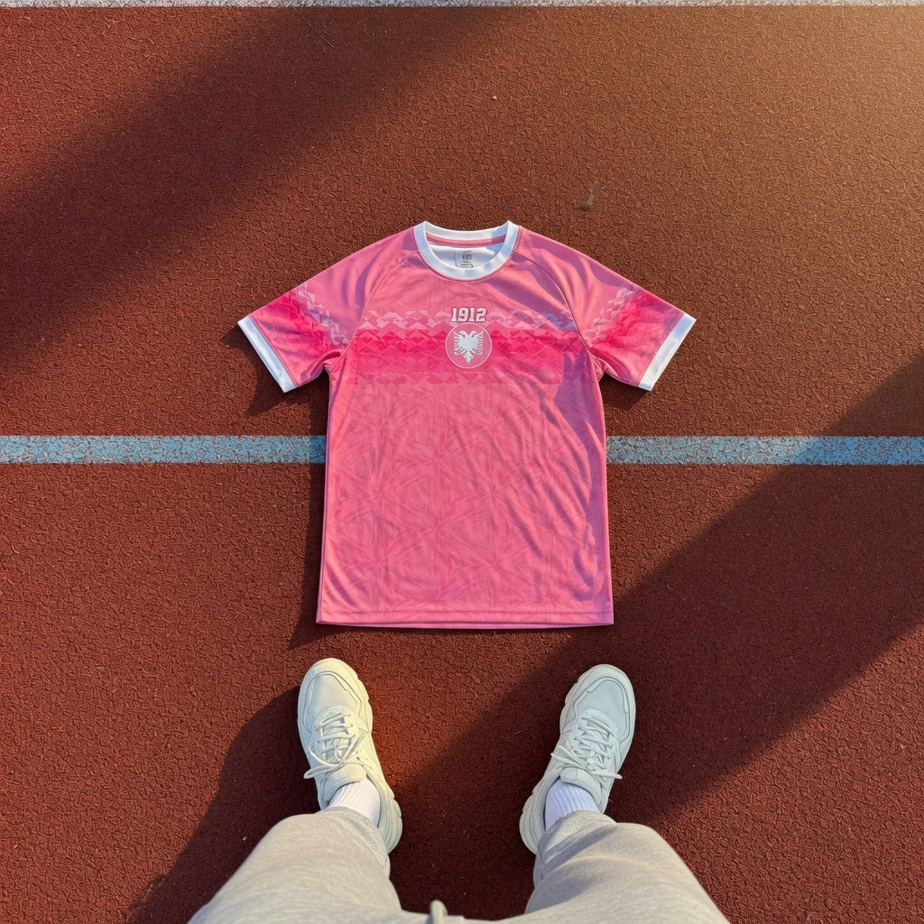 Pink Albania Jersey - Ninety+